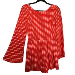 Boho long sleeve romper